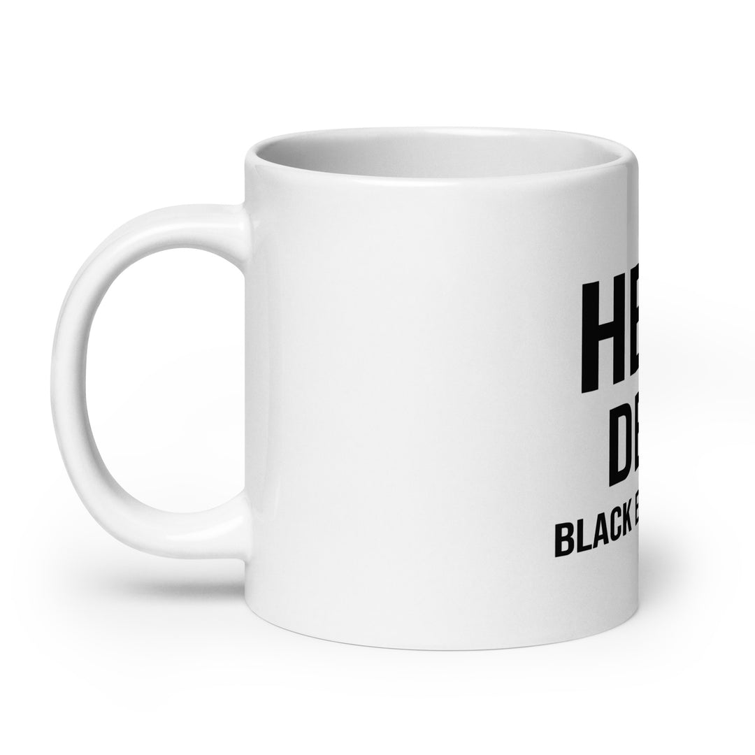 White glossy mug